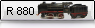 R 880, Dampflokomotive, Uhrwerks - Lok, 2-achsig, schwarz, mit 2-achsigem Tender