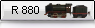 R 880, Dampflokomotive, Uhrwerks - Lok, 2-achsig, olivgrün, mit 2-achsigem Tender