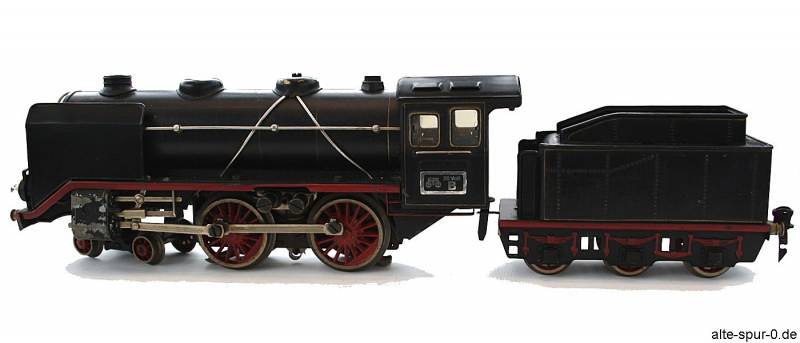 Märklin SpurO, E66 12920, Dampflokomotive 20 Volt, 2'B, schwarz, mit 3-achsigem Tender