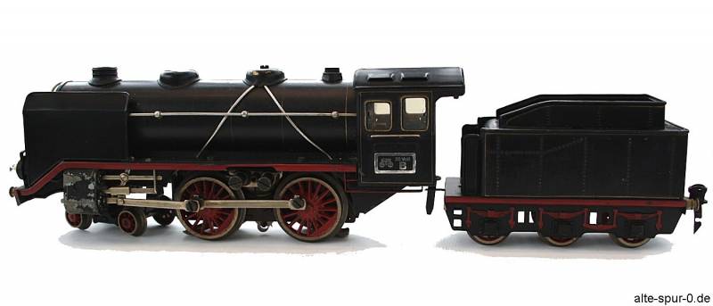 Märklin Spur 0, E 66 12920, Dampflokomotive 20 Volt, 2'B, schwarz, mit 3-achsigem Tender
