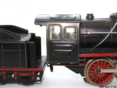 Märklin SpurO, E66 12920, Dampflokomotive 20 Volt, 2'B, schwarz, mit 3-achsigem Tender
