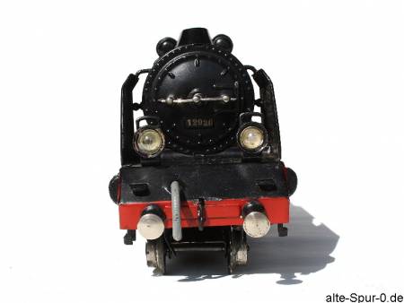 Märklin SpurO, ME70 12920, Dampflokomotive 20 Volt, 2' D 1', schwarz, Vorderansicht