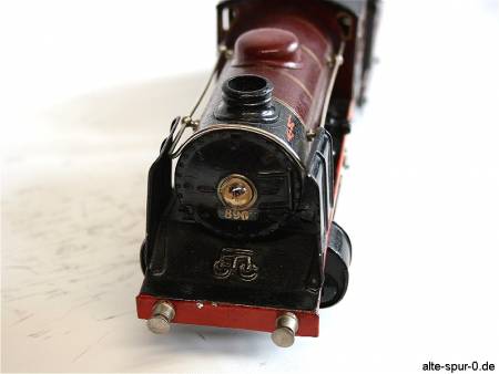 Märklin R 12890, Dampflokomotive 20 Volt, 2-achsig, rot, mit 2-achsigem, roter Tender