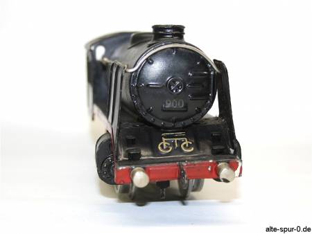 Märklin R 900, Dampflokomotive, Uhrwerk, 2-achsig, mattschwarz, Vorderansicht