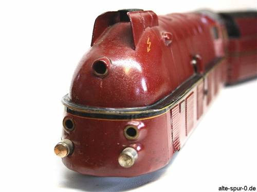 Märklin Spur 0, SLH70 12920, Dampflokomotive 20 Volt, 2'C1', rot, Frontseite, Blutwurst