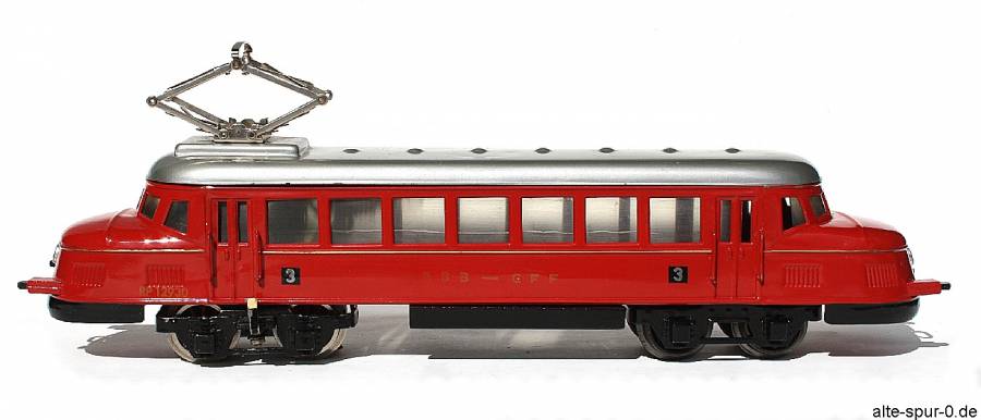 Märklin RP 12930, Elektro-Triebwagen, SBB, 20 Volt, 4-achsig, alte Spur 0