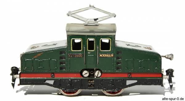 Märklin RV 12890, Elektrolok, 20 Volt, 2-achsig, grün, mit starrem Pantographen