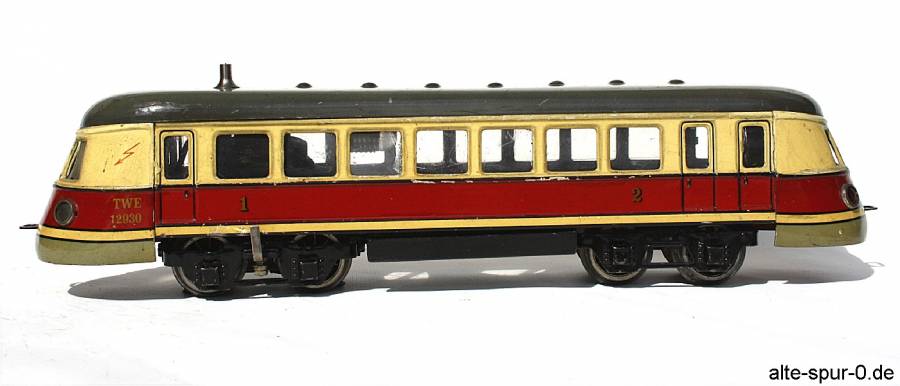 Märklin TWE 12930, Elektro-Triebwagen, 20 Volt, 4-achsig, alte Spur 0