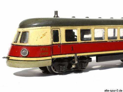 Märklin TWE 12930, Elektro-Triebwagen, vorne, 2-achsig, alte Spur 0