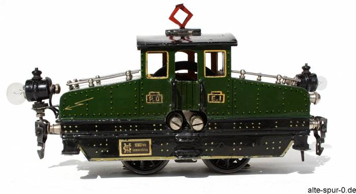 Märklin, V 13020, Elektrolok, Starkstrom, 2-achsig, grün, mit starrem Stromabnehmer/Pantographen