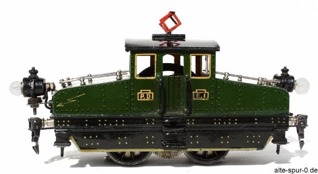 Märklin, V 13020, Elektrolok, Starkstrom, 2-achsig, grün, mit starrem Stromabnehmer/Pantographen