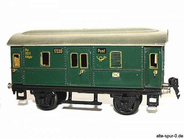 Märklin Postwagen, 2-achsig, grün