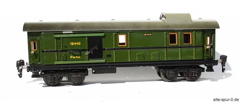 Märklin, 18440, Gepäckwagen, 4-achsig, grün, Post, Spur O