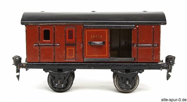 18750, Märklin Güterwagen, 2-achsig, rot, alte Spur 0 