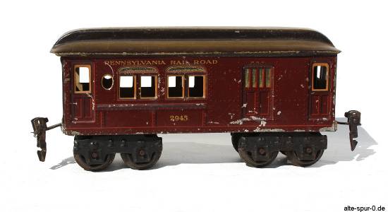 29450, Märklin, Gepäckwagen, "PENNSYLVANIA RAIL ROAD", 4-achsig, rotbraun