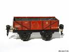 16610 Märklin Hochbordwagen, 2-achsig, rotbraun, offen, ohne Ladung, alte Spur 0