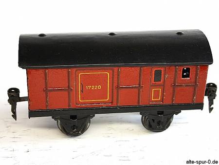 17220, Märklin Packwagen, 2-achsig, rot, alte Spur 0 