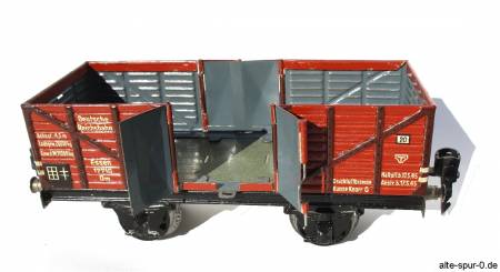 Märklin 17710, Hochbordwagen, 2-achsig, offen, rotbraun, mit Ladung