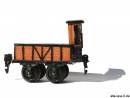16710 Märklin Güterwagen, 2-achsig, hellbraun, offen, ohne Ladung, mit Bremserhäuschen