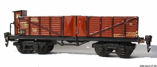 Märklin 18510, Hochbordwagen: "Deutsche Reichsbahn", 4-achsig, offen, rotbraun, ohne Ladung