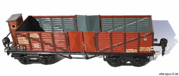 Märklin 18510, Hochbordwagen: "Deutsche Reichsbahn", 4-achsig, offen, rotbraun, ohne Ladung