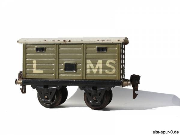 Märklin, 19650, Güterwagen, 2-achsig, graugrün, MLS, english