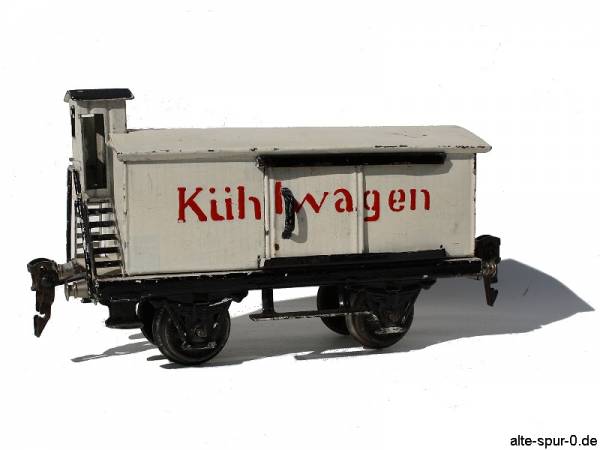 Märklin, 19870, Kühlwagen, 2-achsig, weiss, mit Bremserhaus und Dach