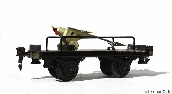 Märklin 19960, Plattformwagen: "Flugzeugtransportwagen", 2-achsig, Ladung: Flugzeug