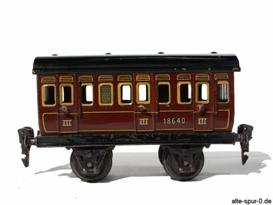 Märklin Personenwagen, 2-achsig, rotbraun