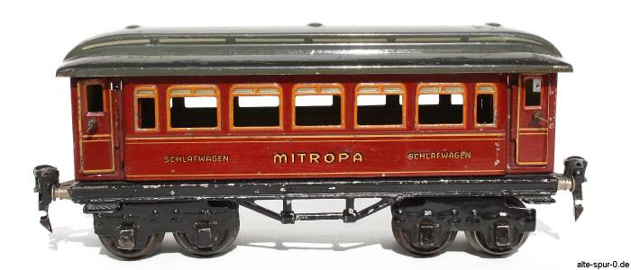 Märklin Schlafwagen, 4-achsig, rot, MITROPA - Schriftzug mittig