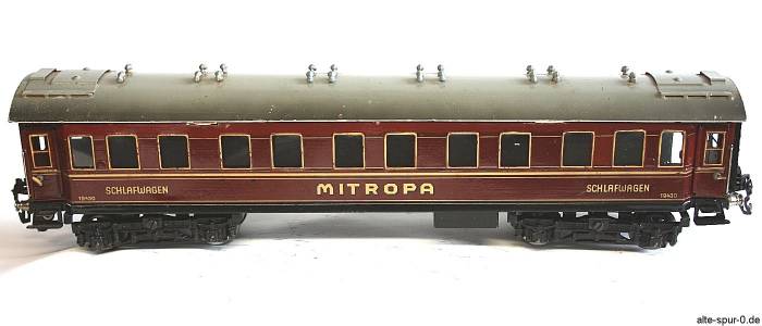 Märklin Schlafwagen, 4-achsig, rot, MITROPA - Schriftzug mittig