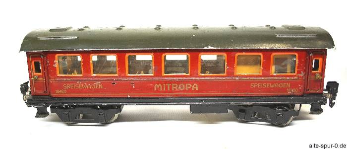 Märklin Speisewagen, 4-achsig, rot, MITROPA - Schriftzug mittig