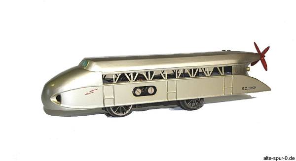 Märklin SZ 12970, Elektrolok, 20 Volt, 2-achsig, Schienenzeppelin, alte Spur 0 Märklin SZ 12970, Elektrolok, 20 Volt, 2-achsig, Schienenzeppelin, alte Spur 0